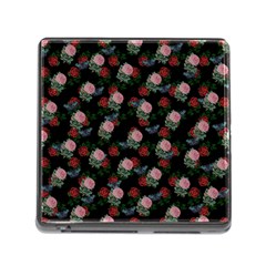 Dark Floral Butterfly Black Memory Card Reader (square 5 Slot) by snowwhitegirl