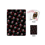 Dark Floral Butterfly Black Playing Cards Single Design (Mini) Back