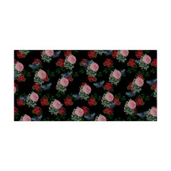 Dark Floral Butterfly Black Yoga Headband by snowwhitegirl