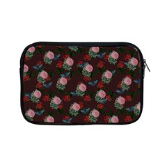 Dark Floral Butterfly Burgundy Apple Ipad Mini Zipper Cases by snowwhitegirl