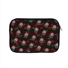 Dark Floral Butterfly Burgundy Apple Macbook Pro 15  Zipper Case by snowwhitegirl