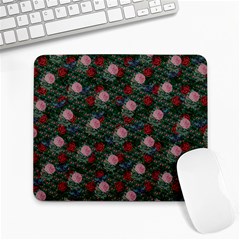 Dark Floral Butterfly Teal Bats Lip Green Large Mousepads by snowwhitegirl