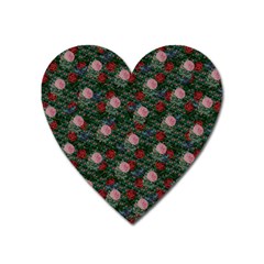 Dark Floral Butterfly Teal Bats Lip Green Heart Magnet by snowwhitegirl