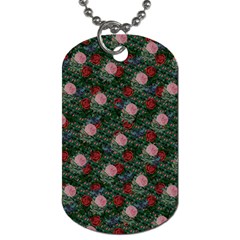 Dark Floral Butterfly Teal Bats Lip Green Dog Tag (one Side) by snowwhitegirl