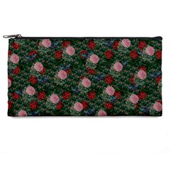 Dark Floral Butterfly Teal Bats Lip Green Pencil Cases by snowwhitegirl