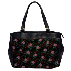 Dark Floral Butterfly Teal Bats Lip Green Oversize Office Handbag by snowwhitegirl