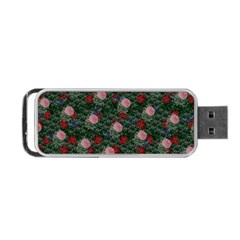 Dark Floral Butterfly Teal Bats Lip Green Portable Usb Flash (one Side) by snowwhitegirl