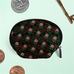 Dark Floral Butterfly Teal Bats Lip Green Accessory Pouch (small) by snowwhitegirl