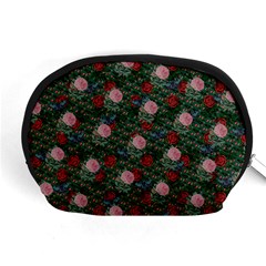 Dark Floral Butterfly Teal Bats Lip Green Accessory Pouch (medium) by snowwhitegirl