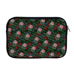 Dark Floral Butterfly Teal Bats Lip Green Apple Macbook Pro 17  Zipper Case by snowwhitegirl