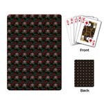 Dark Floral Butterfly Teal Bats Lip Green Small Playing Cards Single Design (Rectangle) Back