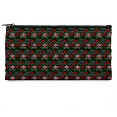 Dark Floral Butterfly Teal Bats Lip Green Small Pencil Cases by snowwhitegirl