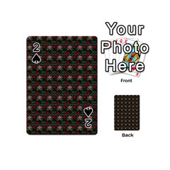 Dark Floral Butterfly Teal Bats Lip Green Small Playing Cards 54 Designs (mini) by snowwhitegirl