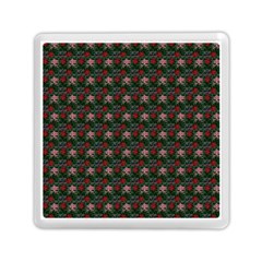 Dark Floral Butterfly Teal Bats Lip Green Small Memory Card Reader (square) by snowwhitegirl