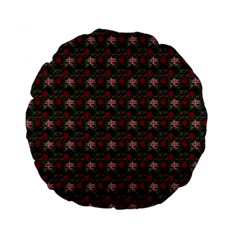 Dark Floral Butterfly Teal Bats Lip Green Small Standard 15  Premium Round Cushions by snowwhitegirl