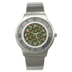 Fiola Pattern Green Stainless Steel Watch by snowwhitegirl