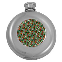 Fiola Pattern Green Round Hip Flask (5 Oz) by snowwhitegirl