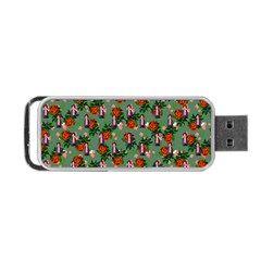 Fiola Pattern Green Portable Usb Flash (one Side) by snowwhitegirl