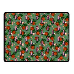 Fiola Pattern Green Double Sided Fleece Blanket (small)  by snowwhitegirl