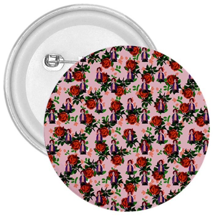 Fiola Pattern Pink 3  Buttons