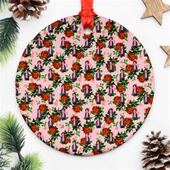 Fiola Pattern Pink Ornament (Round)