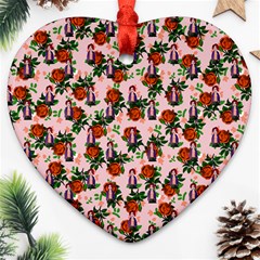 Fiola Pattern Pink Ornament (Heart)