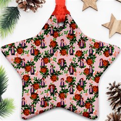 Fiola Pattern Pink Ornament (Star)