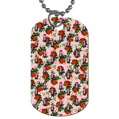 Fiola Pattern Pink Dog Tag (One Side)