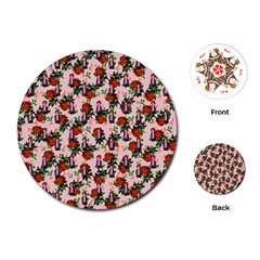 Fiola Pattern Pink Playing Cards Single Design (round) by snowwhitegirl