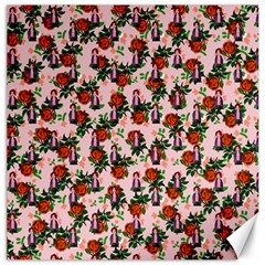 Fiola Pattern Pink Canvas 16  X 16  by snowwhitegirl