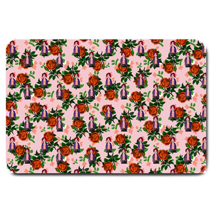 Fiola Pattern Pink Large Doormat 