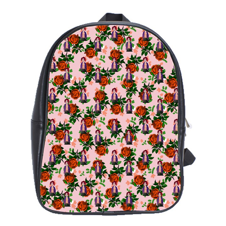 Fiola Pattern Pink School Bag (Large)