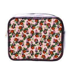 Fiola Pattern Pink Mini Toiletries Bag (One Side)