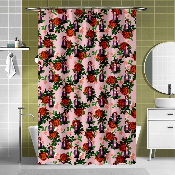 Fiola Pattern Pink Shower Curtain 48  x 72  (Small) 