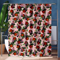 Fiola Pattern Pink Shower Curtain 60  x 72  (Medium) 