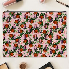 Fiola Pattern Pink Cosmetic Bag (XXXL)