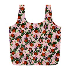 Fiola Pattern Pink Full Print Recycle Bag (L)