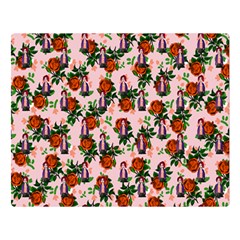 Fiola Pattern Pink Double Sided Flano Blanket (Large) 