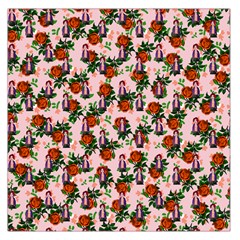 Fiola Pattern Pink Large Satin Scarf (Square)