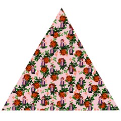 Fiola Pattern Pink Wooden Puzzle Triangle