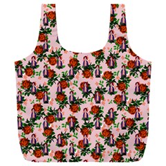 Fiola Pattern Pink Full Print Recycle Bag (xxl) by snowwhitegirl