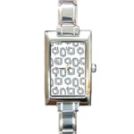 Forest Patterns 16 Rectangle Italian Charm Watch Front