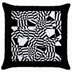 Black And White Crazy Pattern Throw Pillow Case (black) by Sobalvarro