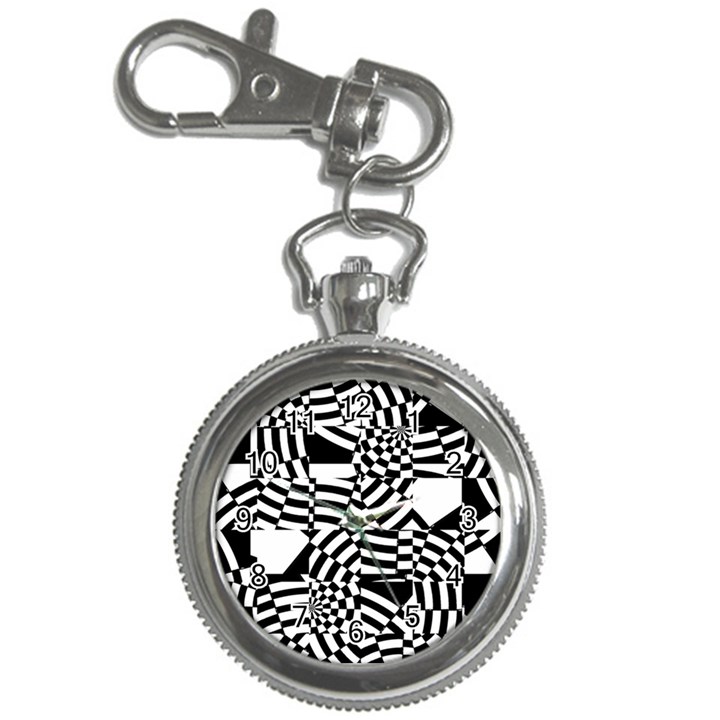 Black And White Crazy Pattern Key Chain Watches