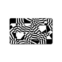 Black And White Crazy Pattern Magnet (name Card) by Sobalvarro