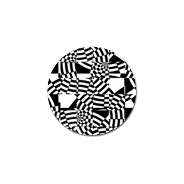 Black And White Crazy Pattern Golf Ball Marker (4 pack)