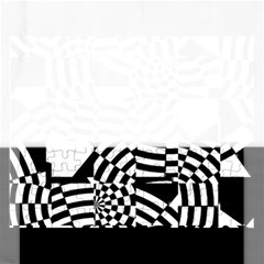 Black And White Crazy Pattern Rectangular Jigsaw Puzzl