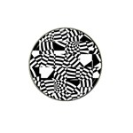 Black And White Crazy Pattern Hat Clip Ball Marker Front