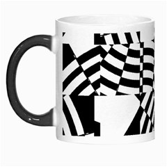 Black And White Crazy Pattern Morph Mugs by Sobalvarro