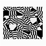 Black And White Crazy Pattern Small Glasses Cloth Front